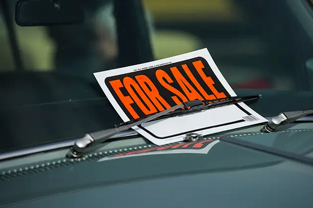 Cars for sale representing CarShield vehicle service contract refund checks