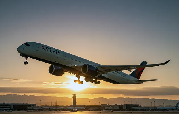 A Delta Air Lines regional jet, illustrating the Flight 4819 crash-landing lawsuits consolidated as MDL 3155
