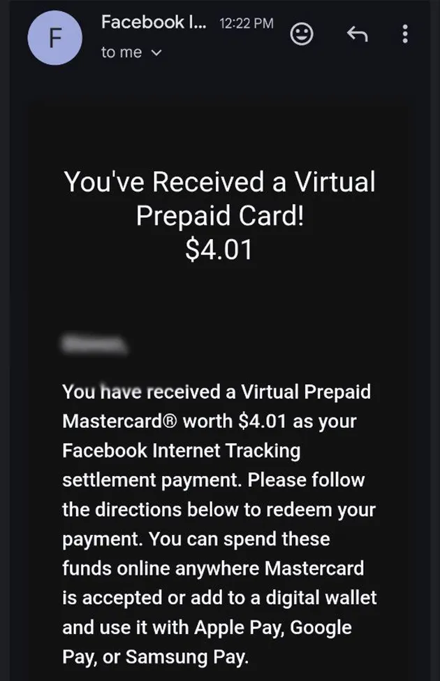 Facebook Class Action Settlement Payment