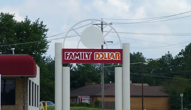Family Dollar store sign — lawsuits over the 2023 Zeroed-In data breach affecting Dollar Tree and Family Dollar workers