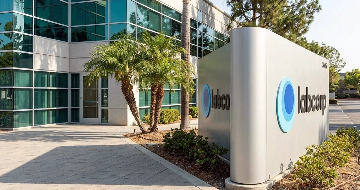 A Labcorp patient service center sign