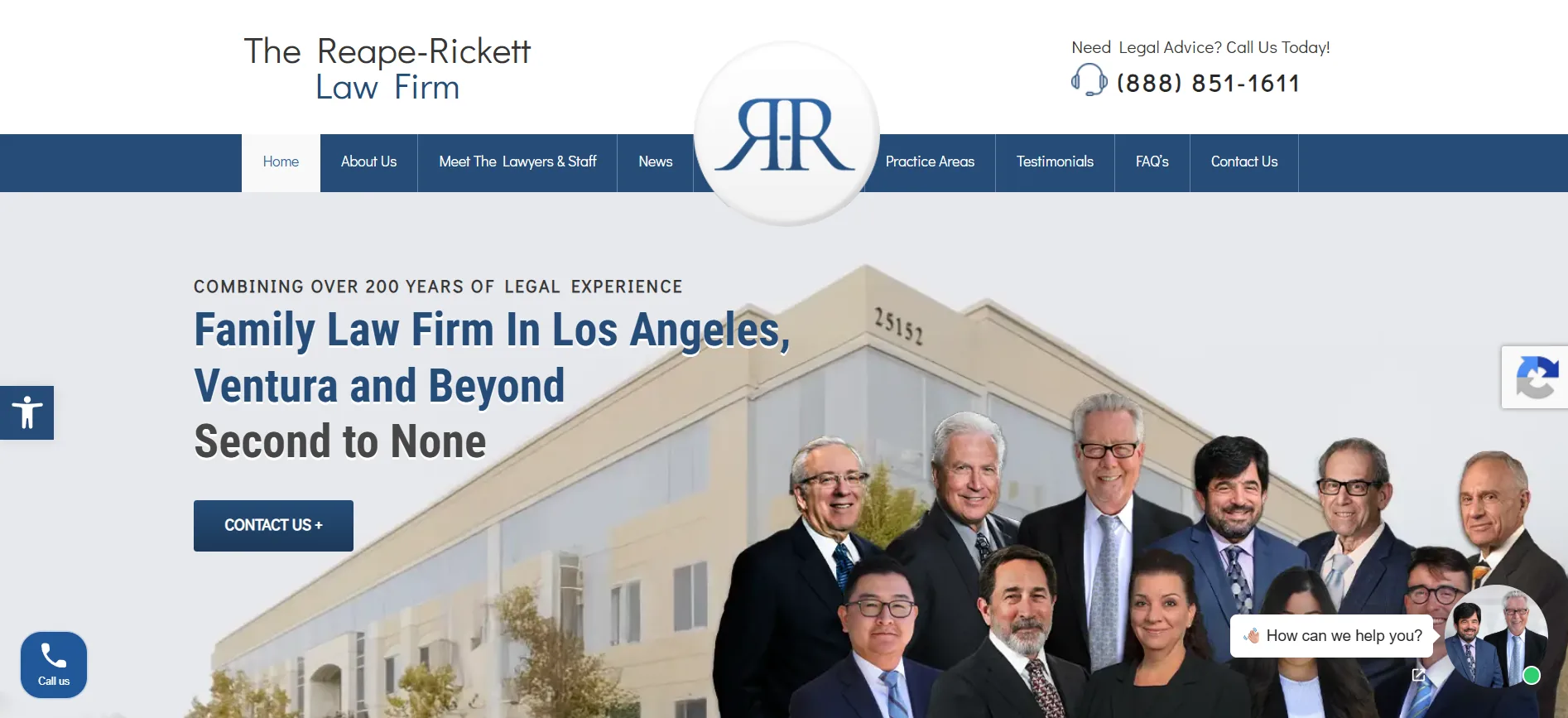 The Reape-Rickett Law Firm homepage — a Santa Clarita Valley family law practice