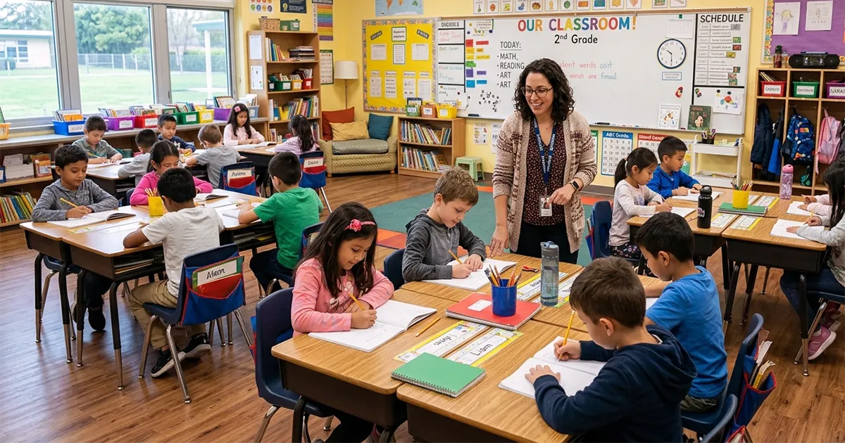 Elementary school classroom — Arrowhead Regional Computing Consortium student records data breach settlement