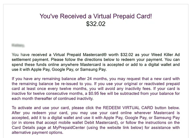 Roundup Weed Killer Settlement Payouts